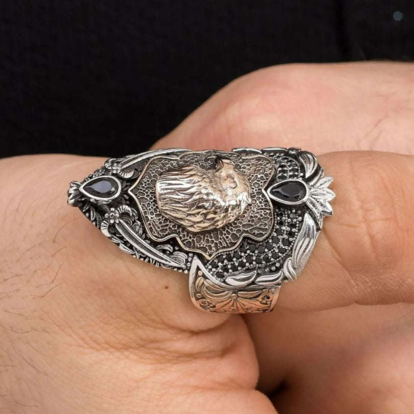 Zahgar Style Eagle 925 Sterling Silver Ring