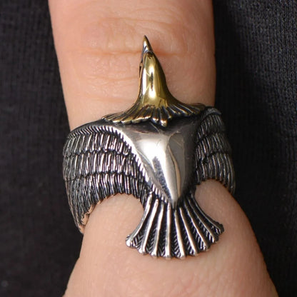 Hugging Eagle 925 Sterling Silver Ring