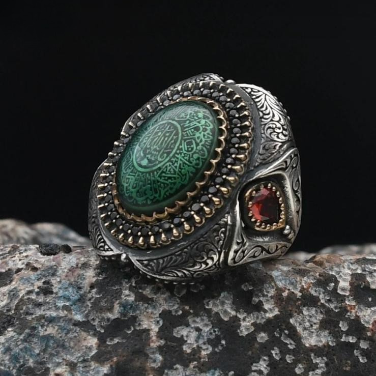 Special Design 925 Sterling Silver Ring with Evil Eye Prayer Written