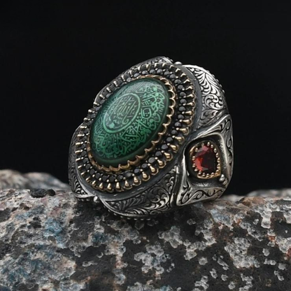 Special Design 925 Sterling Silver Ring with Evil Eye Prayer Written