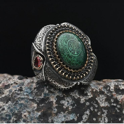 Special Design 925 Sterling Silver Ring with Evil Eye Prayer Written