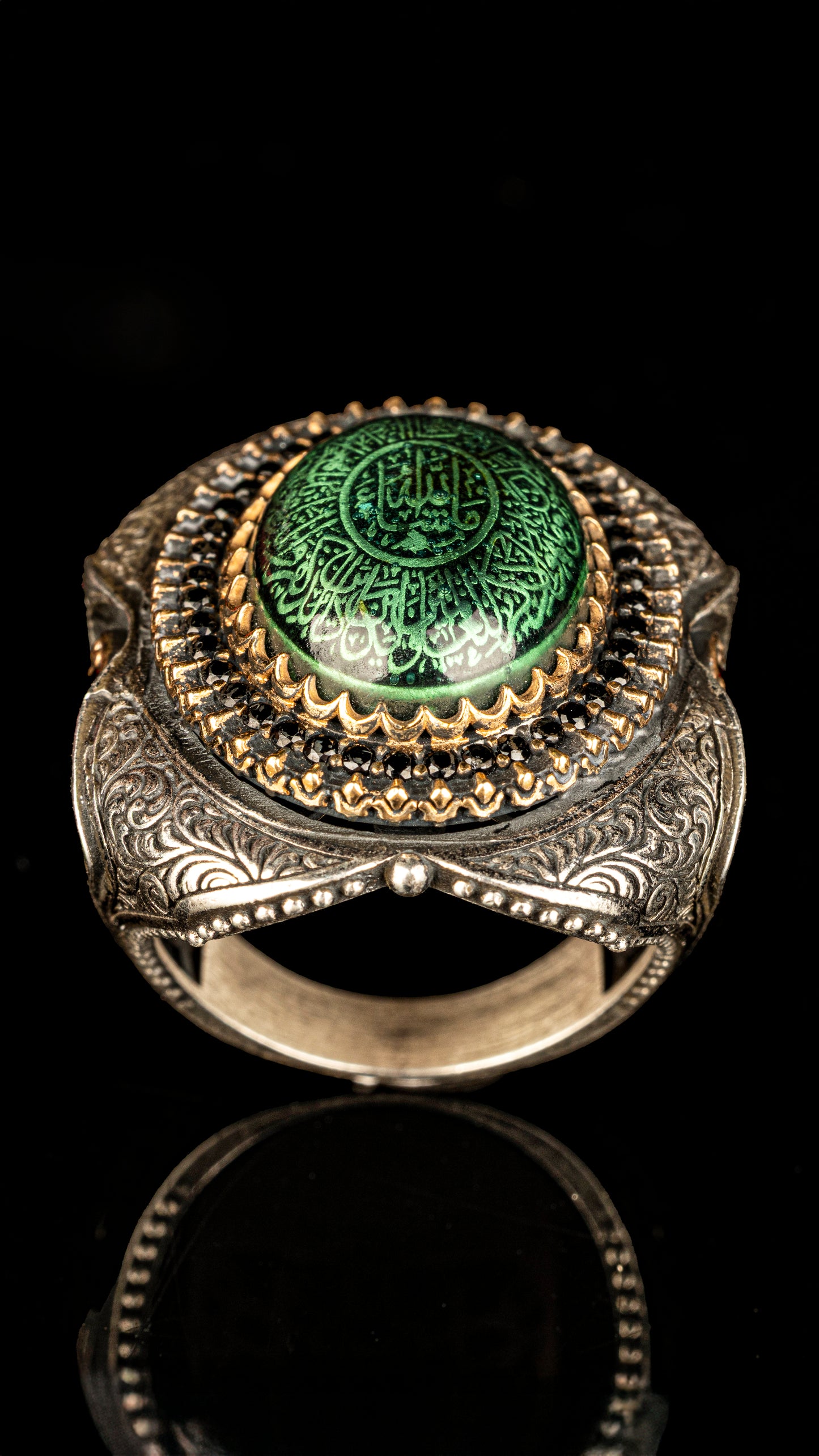 Special Design 925 Sterling Silver Ring with Evil Eye Prayer Written