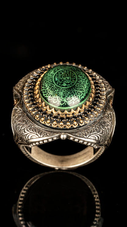 Special Design 925 Sterling Silver Ring with Evil Eye Prayer Written