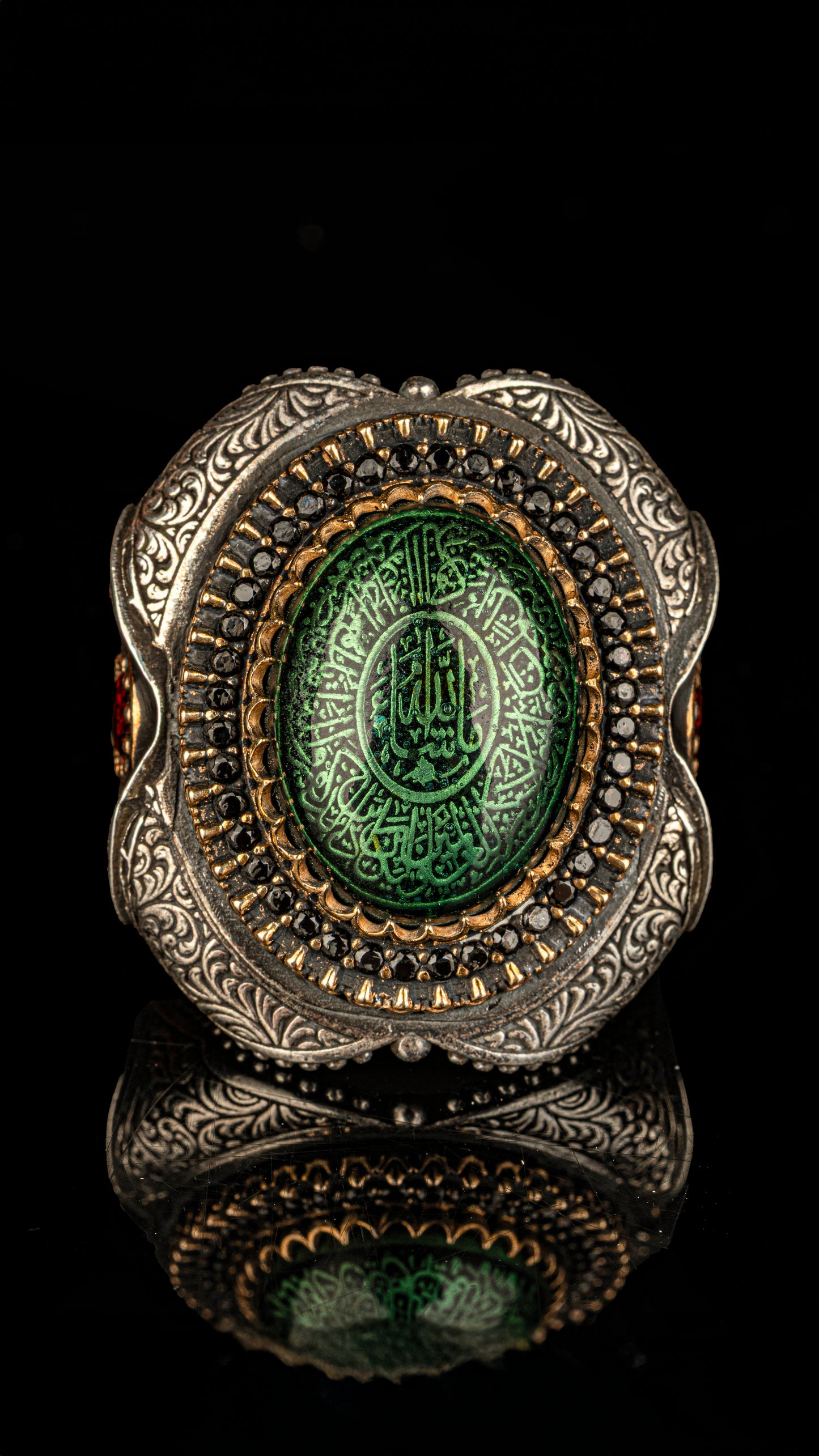 Special Design 925 Sterling Silver Ring with Evil Eye Prayer Written