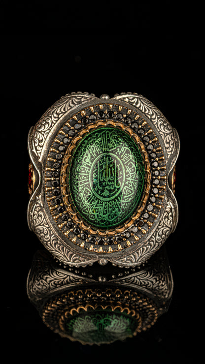 Special Design 925 Sterling Silver Ring with Evil Eye Prayer Written