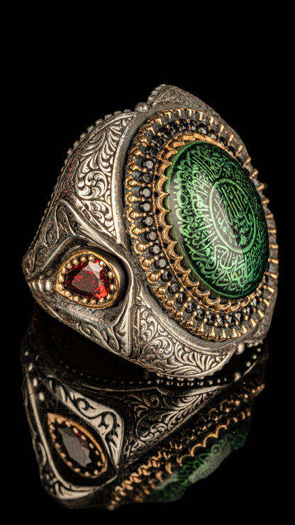 Special Design 925 Sterling Silver Ring with Evil Eye Prayer Written