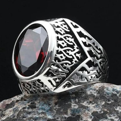 Red Zircon Stone Zircon Stone Embellished 925 Sterling Ring