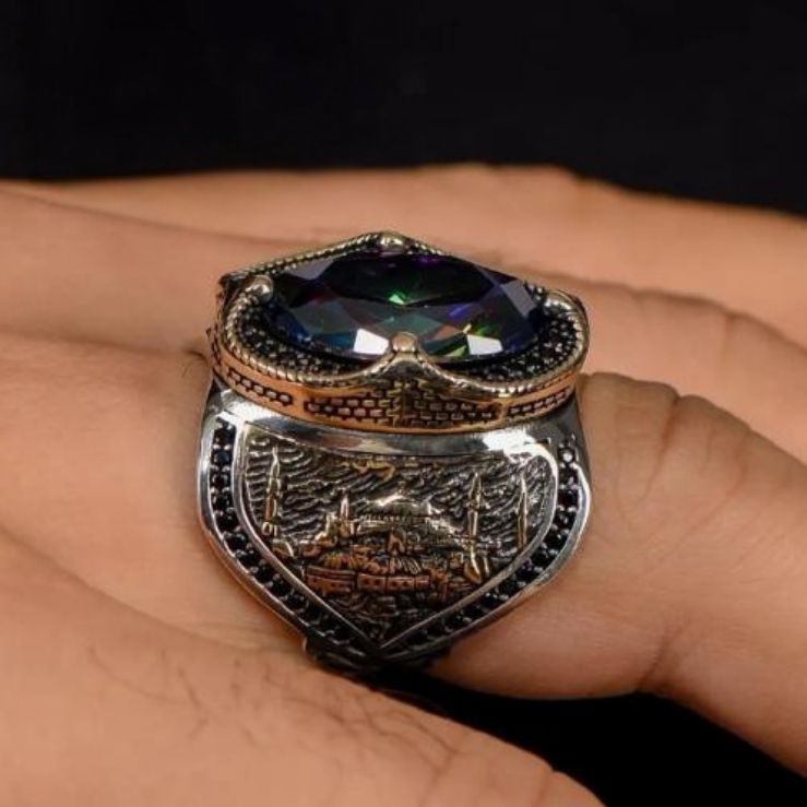 Ayasofia Mosque Design 925 Sterling Silver Ring