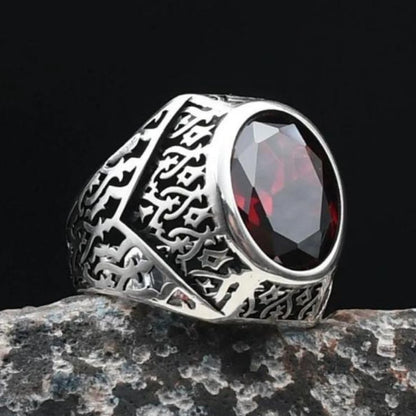 Red Zircon Stone Zircon Stone Embellished 925 Sterling Ring