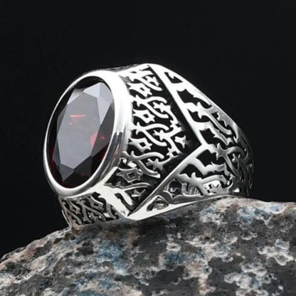 Red Zircon Stone Zircon Stone Embellished 925 Sterling Ring