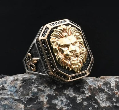 Lion Figured 925 Sterling Silver Ring