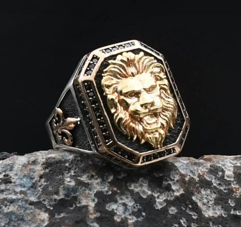 Lion Figured 925 Sterling Silver Ring