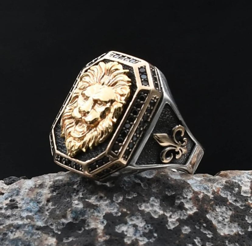 Lion Figured 925 Sterling Silver Ring
