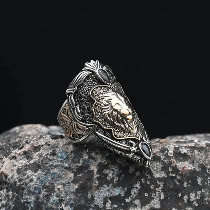 Zahgar Style Lion 925 Sterling Silver Ring