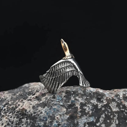 Hugging Eagle 925 Sterling Silver Ring